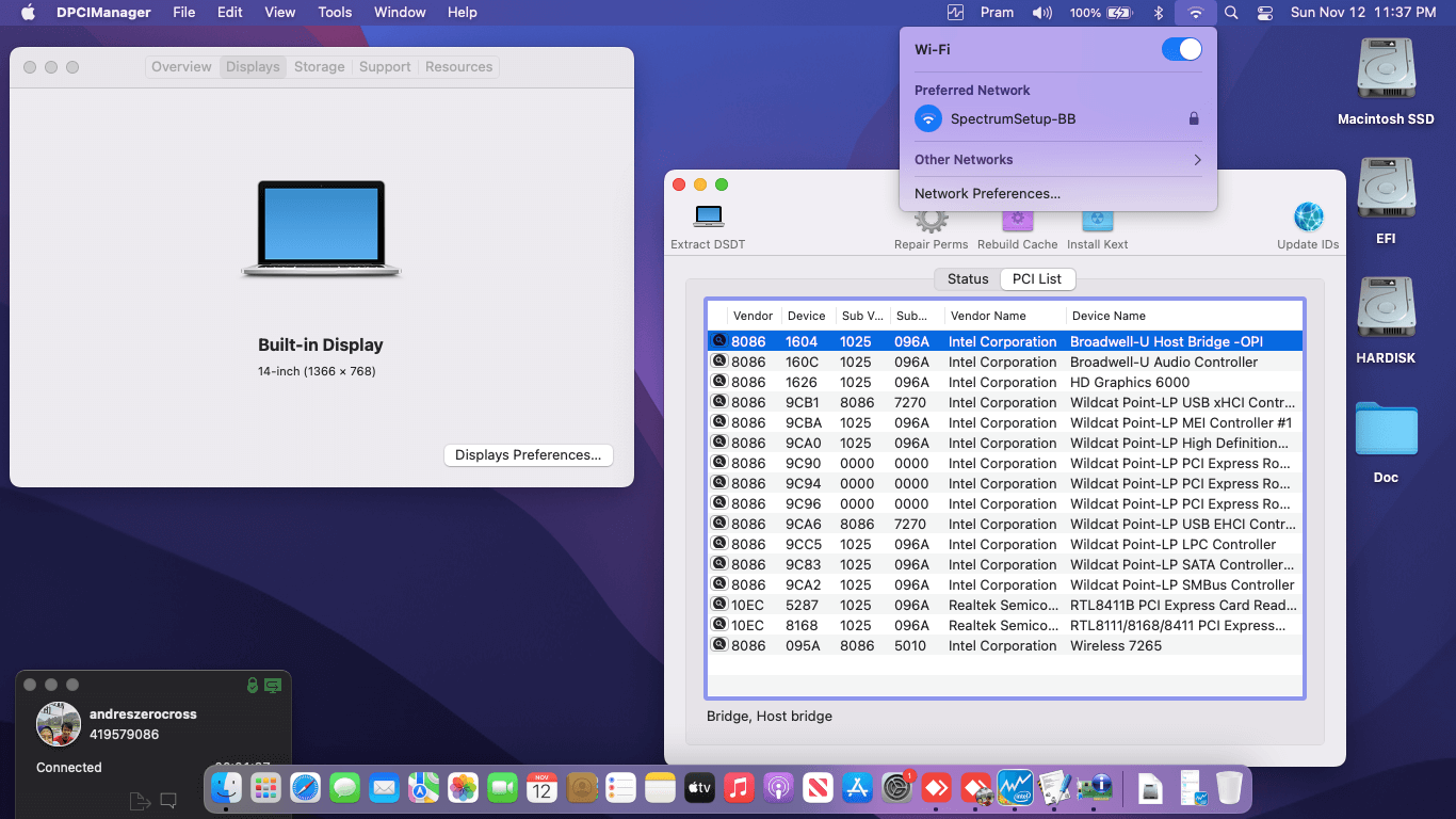 Acer Aspire E5 473 35YW [Broadwell   Intel HD 5500 + PS2]   OpenCore 1